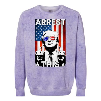 Arrest This Trump Colorblast Crewneck Sweatshirt