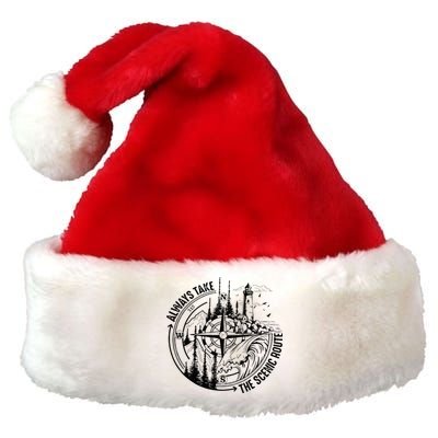 Always Take The Scenic Route Premium Christmas Santa Hat