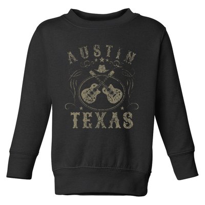 Austin Texas Travel Vintage Toddler Sweatshirt