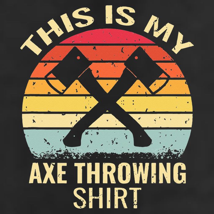 Axe Throwing Throw Retro Axe Throwing Hatchet Garment-Dyed Fleece Hoodie