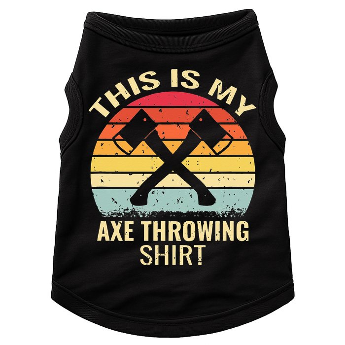 Axe Throwing Throw Retro Axe Throwing Hatchet Doggie Tank