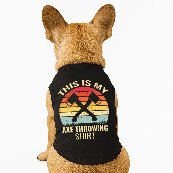 Axe Throwing Throw Retro Axe Throwing Hatchet Doggie Tank