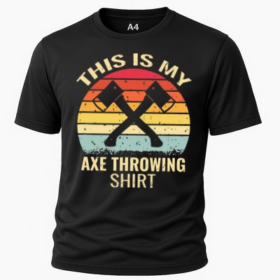 Axe Throwing Throw Retro Axe Throwing Hatchet Performance Shirt