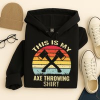 Axe Throwing Throw Retro Axe Throwing Hatchet Hoodie