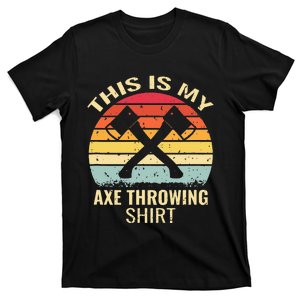 Axe Throwing Throw Retro Axe Throwing Hatchet T-Shirt