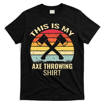 Axe Throwing Throw Retro Axe Throwing Hatchet T-Shirt