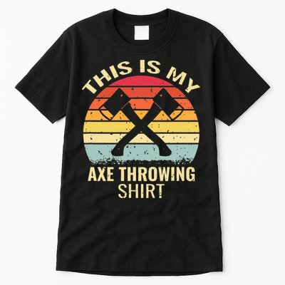 Axe Throwing Throw Retro Axe Throwing Hatchet Tall T-Shirt