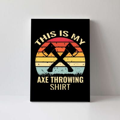 Axe Throwing Throw Retro Axe Throwing Hatchet Canvas