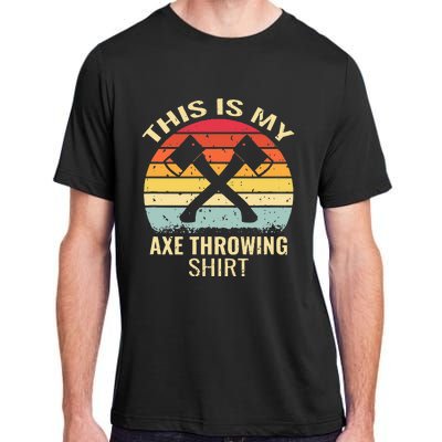 Axe Throwing Throw Retro Axe Throwing Hatchet Adult ChromaSoft Performance T-Shirt