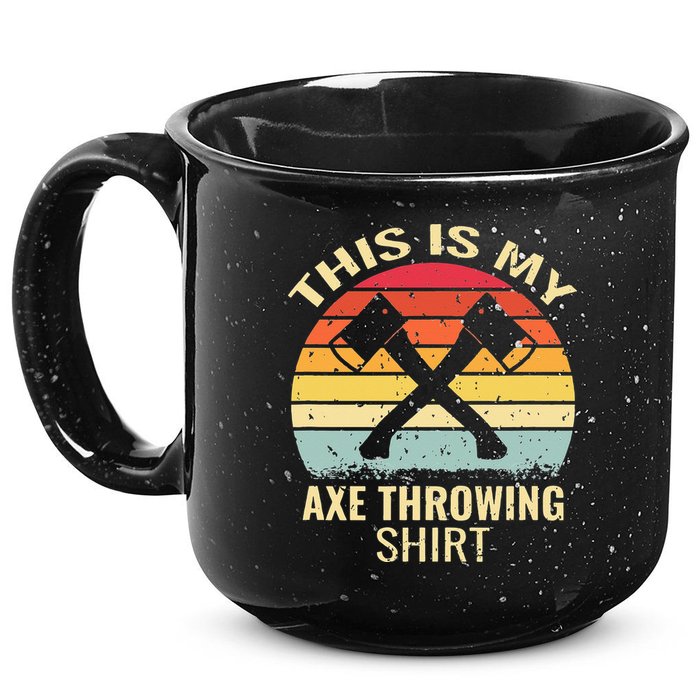 Axe Throwing Throw Retro Axe Throwing Hatchet 15oz Campfire Ceramic Mug
