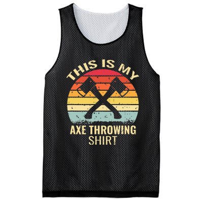 Axe Throwing Throw Retro Axe Throwing Hatchet Mesh Reversible Basketball Jersey Tank