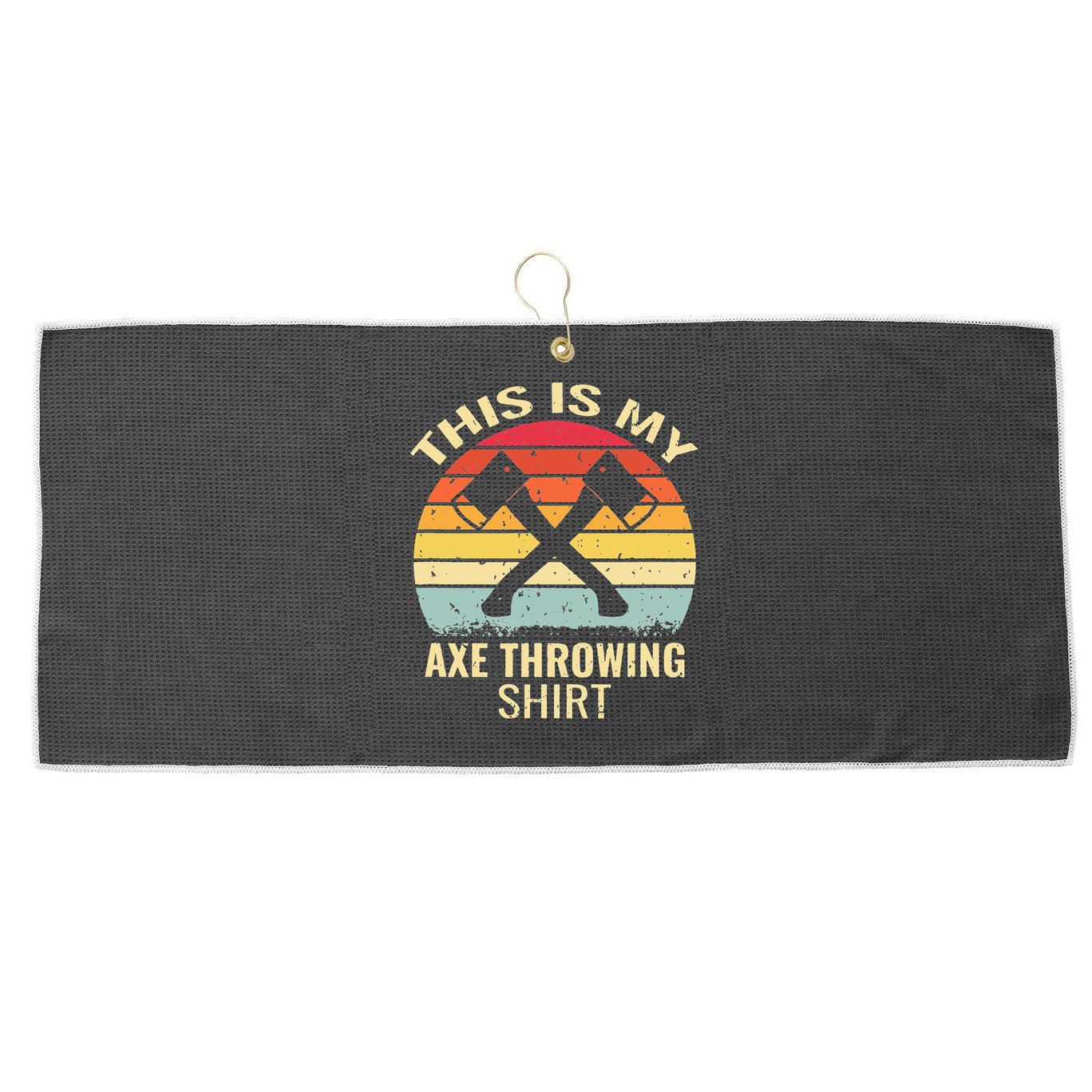 Axe Throwing Throw Retro Axe Throwing Hatchet Large Microfiber Waffle Golf Towel