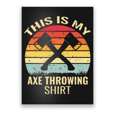 Axe Throwing Throw Retro Axe Throwing Hatchet Poster