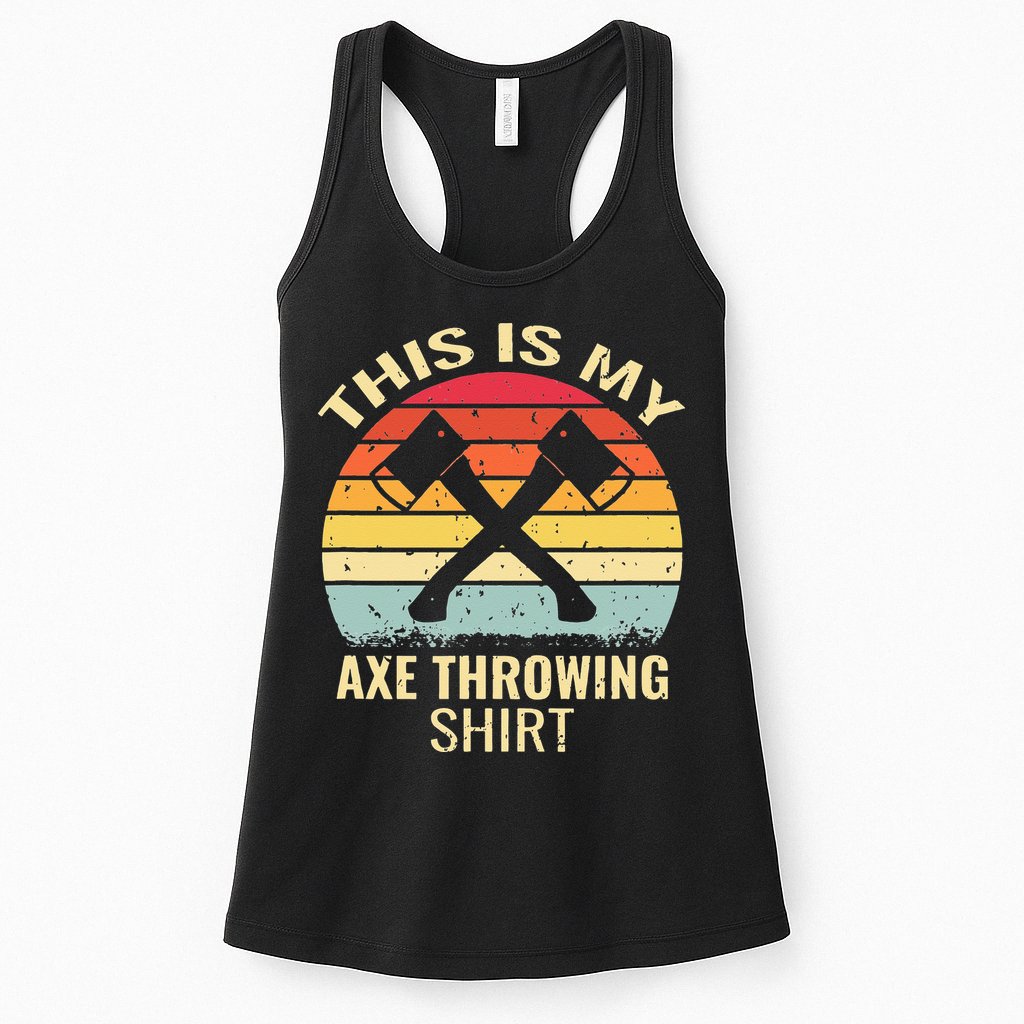 Axe Throwing Throw Retro Axe Throwing Hatchet Womens Tank Top