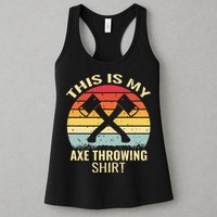 Axe Throwing Throw Retro Axe Throwing Hatchet Womens Tank Top