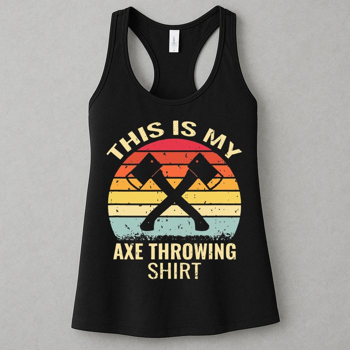 Axe Throwing Throw Retro Axe Throwing Hatchet Womens Tank Top