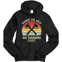 Axe Throwing Throw Retro Axe Throwing Hatchet Tie Dye Hoodie