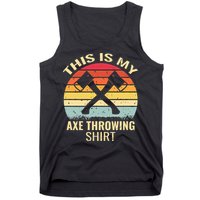 Axe Throwing Throw Retro Axe Throwing Hatchet Tank Top