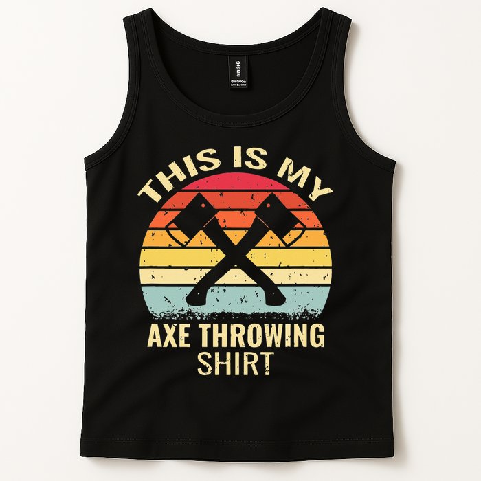 Axe Throwing Throw Retro Axe Throwing Hatchet Tank Top