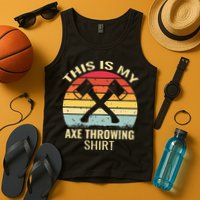 Axe Throwing Throw Retro Axe Throwing Hatchet Tank Top