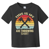 Axe Throwing Throw Retro Axe Throwing Hatchet Toddler T-Shirt