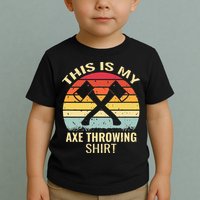Axe Throwing Throw Retro Axe Throwing Hatchet Toddler T-Shirt
