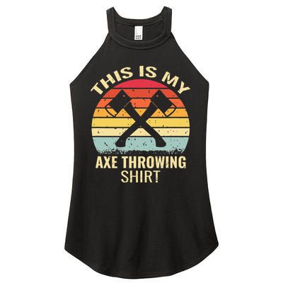 Axe Throwing Throw Retro Axe Throwing Hatchet Women's Perfect Tri Rocker Tank