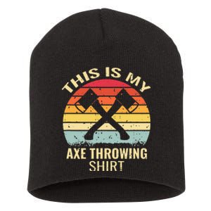 Axe Throwing Throw Retro Axe Throwing Hatchet Short Acrylic Beanie