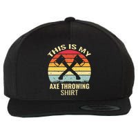 Axe Throwing Throw Retro Axe Throwing Hatchet Wool Snapback Cap