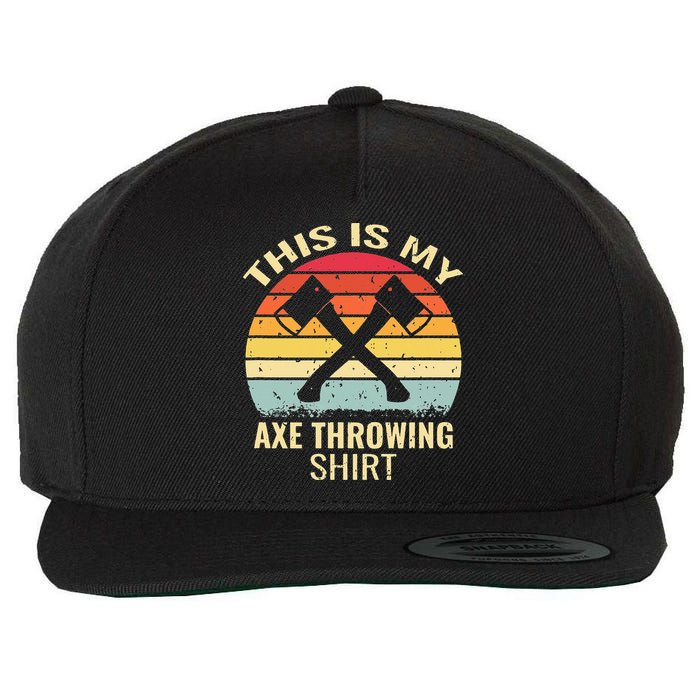Axe Throwing Throw Retro Axe Throwing Hatchet Wool Snapback Cap