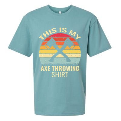 Axe Throwing Throw Retro Axe Throwing Hatchet Sueded Cloud Jersey T-Shirt