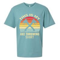 Axe Throwing Throw Retro Axe Throwing Hatchet Sueded Cloud Jersey T-Shirt