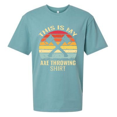 Axe Throwing Throw Retro Axe Throwing Hatchet Sueded Cloud Jersey T-Shirt