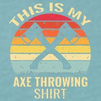 Axe Throwing Throw Retro Axe Throwing Hatchet Sueded Cloud Jersey T-Shirt