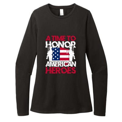 A Time To Honor Americas Heroes Memorial Day Gift Womens CVC Long Sleeve Shirt