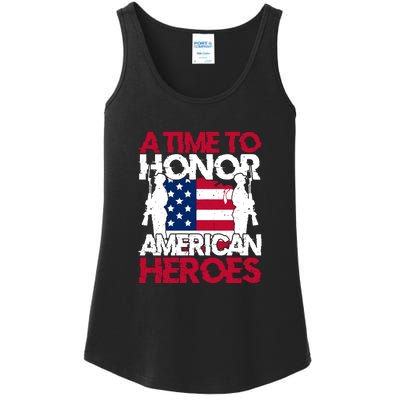 A Time To Honor Americas Heroes Memorial Day Gift Ladies Essential Tank