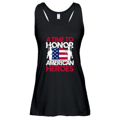 A Time To Honor Americas Heroes Memorial Day Gift Ladies Essential Flowy Tank