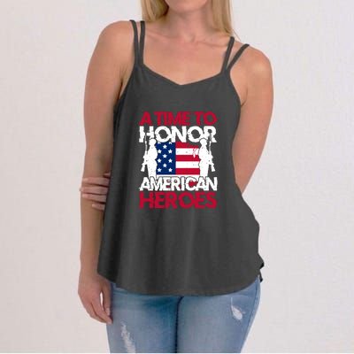 A Time To Honor Americas Heroes Memorial Day Gift Women's Strappy Tank