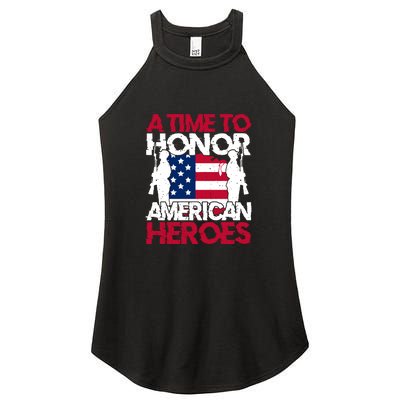 A Time To Honor Americas Heroes Memorial Day Gift Women's Perfect Tri Rocker Tank