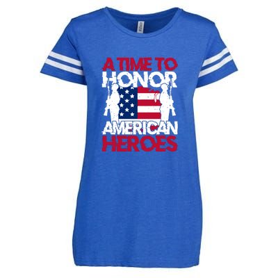 A Time To Honor Americas Heroes Memorial Day Gift Enza Ladies Jersey Football T-Shirt