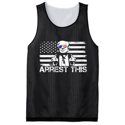 Arrest This Trump Fingers Pro Trump 2024 Trump Arrest This Mesh Reversible Basketball Jersey Tank