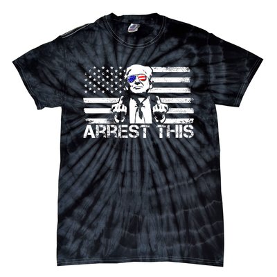 Arrest This Trump Fingers Pro Trump 2024 Trump Arrest This Tie-Dye T-Shirt