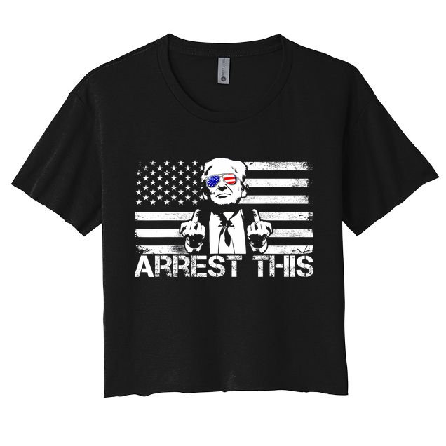 Arrest This Trump Fingers Pro Trump 2024 Trump Arrest This Crop Top