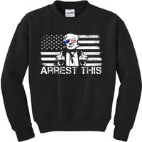 Arrest This Trump Fingers Pro Trump 2024 Trump Arrest This Kids Sweatshirt