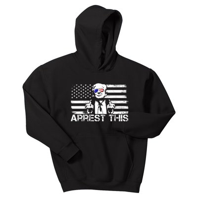 Arrest This Trump Fingers Pro Trump 2024 Trump Arrest This Kids Hoodie