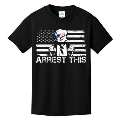 Arrest This Trump Fingers Pro Trump 2024 Trump Arrest This Kids T-Shirt