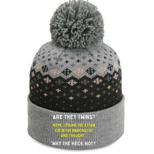 Are They Twins Hilarious Daddy Joke Fathers Day The Baniff Cuffed Pom Beanie