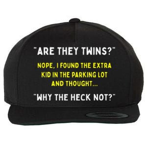 Are They Twins Hilarious Daddy Joke Fathers Day Wool Snapback Cap