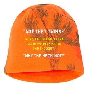 Are They Twins Hilarious Daddy Joke Fathers Day Kati - Camo Knit Beanie