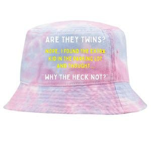 Are They Twins Hilarious Daddy Joke Fathers Day Tie-Dyed Bucket Hat